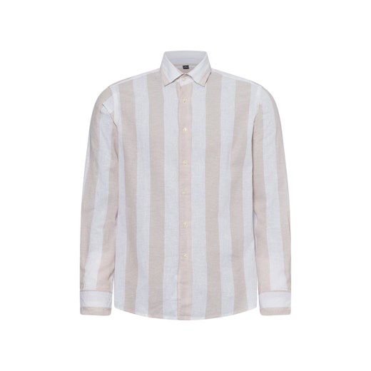 Nils Sundström Męska koszula casual z zawartością lnu Mężczyźni Modern Fit Bawełna beżowy w paski - id: 751831-0009-09920 - marki Nils Sundström - 179532869 Nils Sundström Męska koszula casual z zawartością lnu Mężczyźni Modern Fit Bawełna beżowy w paski ze sklepu vangraaf w kategorii Koszule męskie - zdjęcie 179532869