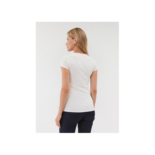 Guess T-Shirt W3BI16 KA0Q1 Écru Slim Fit Guess S MODIVO