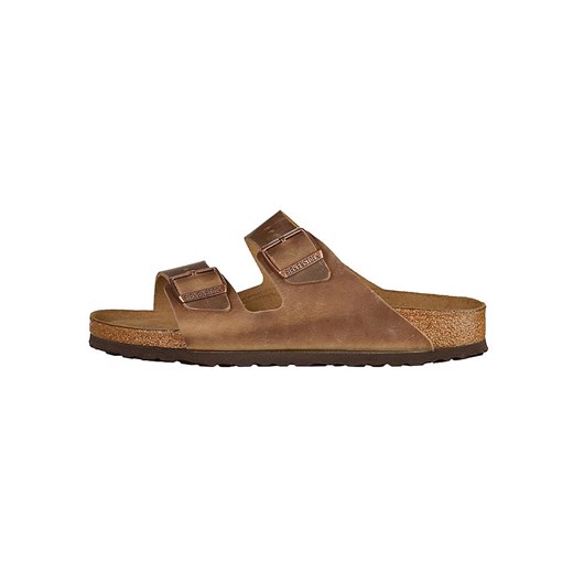 Birkenstock Skórzane klapki "Arizona" w kolorze jasnobrązowym 39 okazyjna cena Limango Polska