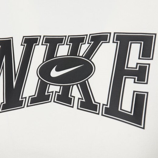 Bluzka damska biała Nike z napisem z krótkim rękawem