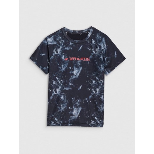 Chłopięca koszulka treningowa 4F 4FJWSS25TFTSM1210 - multikolor ze sklepu Sportstylestory.com w kategorii T-shirty chłopięce - zdjęcie 179536298