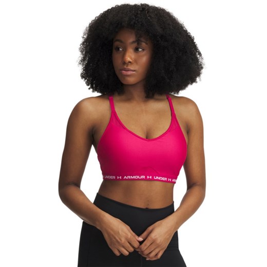 Biustonosz treningowy Under Armour UA Crossback Low Bra - różowy ze sklepu Sportstylestory.com w kategorii Biustonosze - zdjęcie 179536395