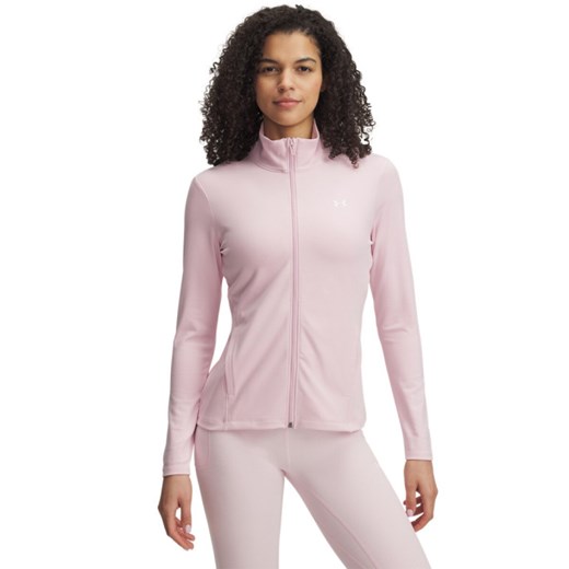 Damski longsleeve treningowy rozpinany Under Armour Motion Jacket Emea - różowy ze sklepu Sportstylestory.com w kategorii Bluzki damskie - zdjęcie 179536415