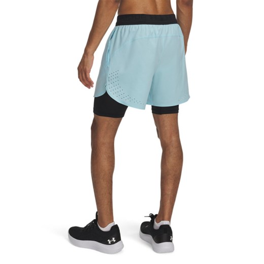 Męskie spodenki treningowe Under Armour UA Vanish Elite 2in1 Short - niebieskie ze sklepu Sportstylestory.com w kategorii Spodenki męskie - zdjęcie 179536449