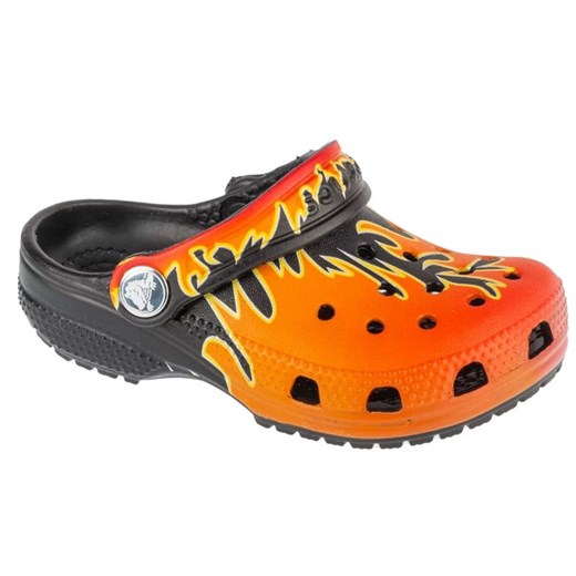 Klapki Crocs Classic Flame Clogs Kids T 211214-0C4 pomarańczowe ze sklepu ButyModne.pl w kategorii Klapki dziecięce - zdjęcie 179536768