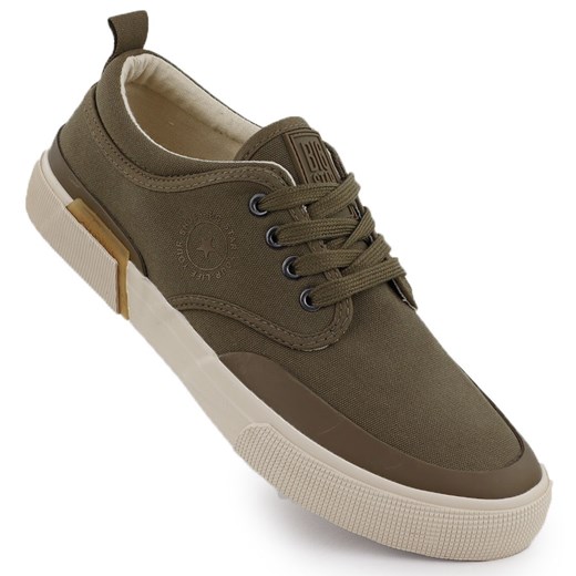Trampki męskie tekstylne khaki Big Star RR174064 zielone 45 ButyModne.pl