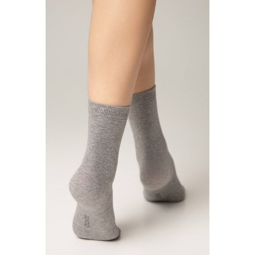 Klasyczne bawełniane skarpetki damskie szare 3DSOCKS, Kolor szary melanż, Rozmiar 38-41, Conte ze sklepu Primodo w kategorii Skarpetki damskie - zdjęcie 179537838