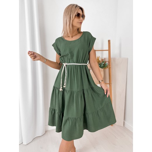 sukienka nuala khaki one size ze sklepu UBRA w kategorii Sukienki - zdjęcie 179538246