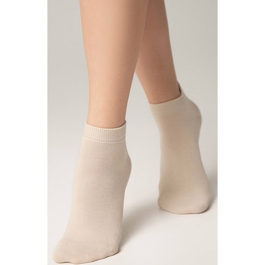 Krótkie skarpetki damskie sportowe beżowe 3DSOCKS, Kolor beżowy, Rozmiar 38-41, Conte ze sklepu Intymna w kategorii Skarpetki damskie - zdjęcie 179538368