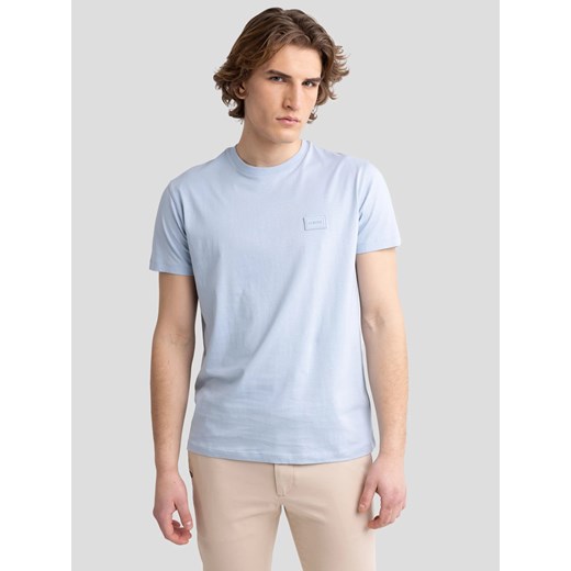 Koszulka męska z naszywką na piersi błękitna Arriser 400 ze sklepu Big Star w kategorii T-shirty męskie - zdjęcie 179546119