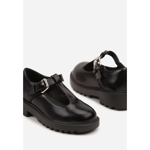 Renee balerinki dziecięce czarne na rzepy 