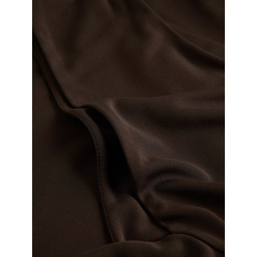 Reserved - Sukienka midi z ozdobnym detalem - brązowy Reserved M Reserved