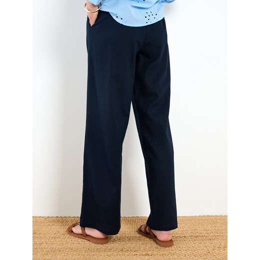 Granatowe spodnie damskie Sinsay 
