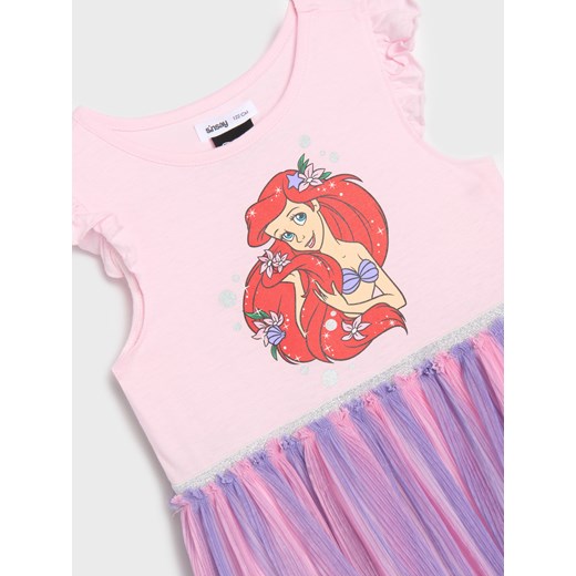 Sinsay - Sukienka Disney Princess - różowy Sinsay 128 Sinsay
