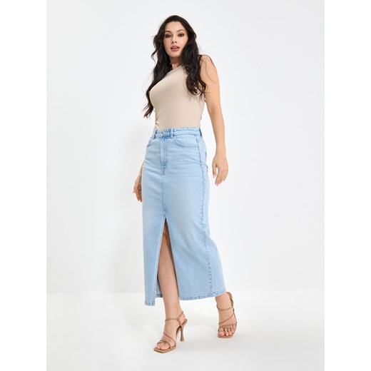 Spódnica Sinsay niebieska midi 