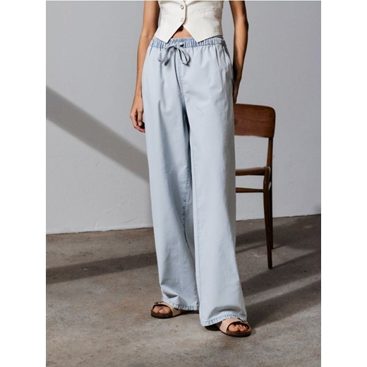 Sinsay - Jeansy wide leg - niebieski ze sklepu Sinsay w kategorii Jeansy damskie - zdjęcie 179572435