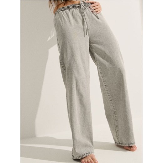 Sinsay - Jeansy wide leg - szary ze sklepu Sinsay w kategorii Jeansy damskie - zdjęcie 179572436