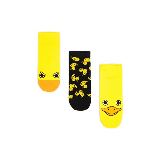 Cropp - 3 pack skarpet w kaczki - żółty ze sklepu Cropp w kategorii Skarpetki męskie - zdjęcie 179572698