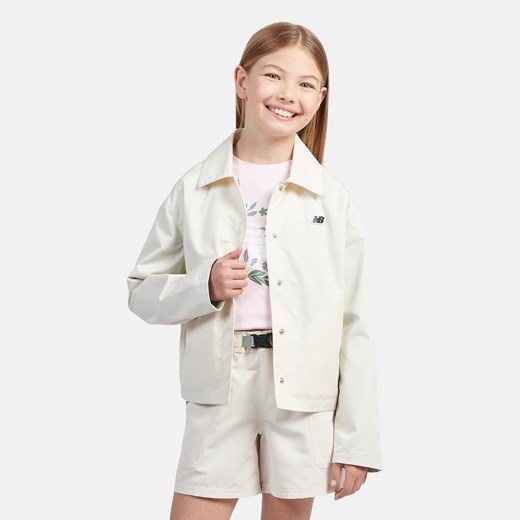 Kurtka dziecięca New Balance LAKG0095LIN – beżowa ze sklepu New Balance Poland w kategorii Kurtki dziewczęce - zdjęcie 179573175