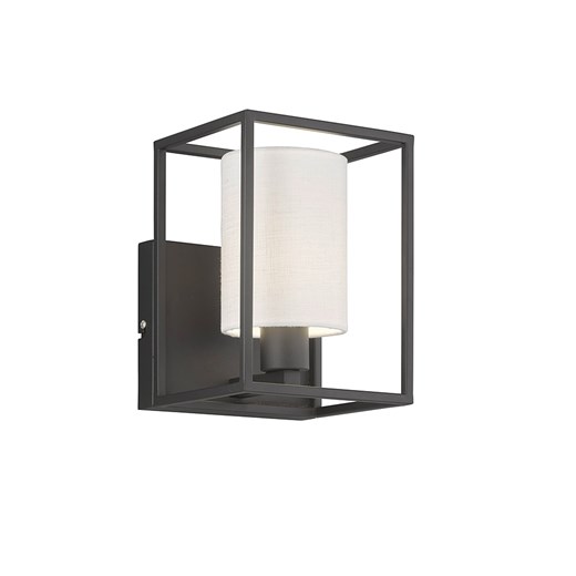 FISCHER &amp; HONSEL Lampa ścienna &quot;Gilli&quot; w kolorze kremowo-czarnym - 16,5 x 22 cm ze sklepu Limango Polska w kategorii Lampy ścienne - zdjęcie 179574036
