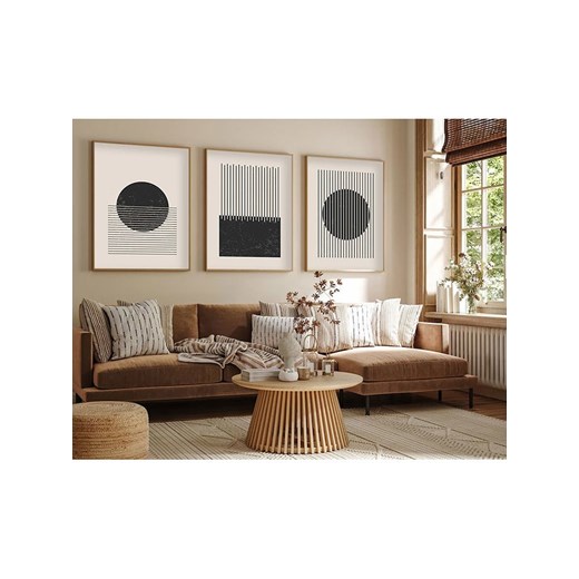 wall addiction Druki na drewnie (3 szt.) w ramce Wall Addiction 50x70 cm Limango Polska okazja