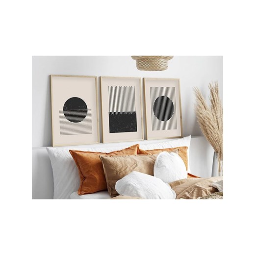 wall addiction Druki na drewnie (3 szt.) w ramce Wall Addiction 50x70 cm promocyjna cena Limango Polska