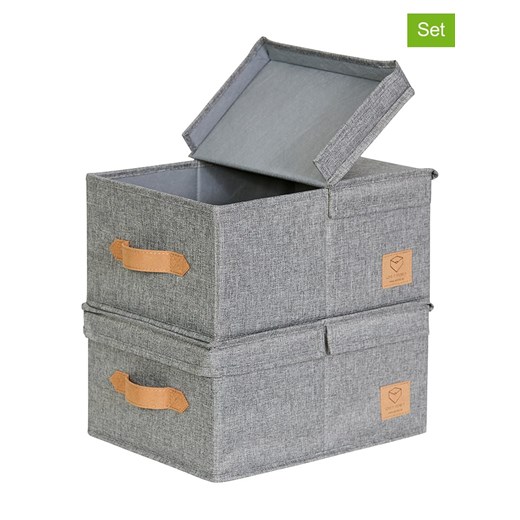 STORE IT Pudełka (2 szt.) &quot;Premium&quot; w kolorze szarym - 33 x 25 x 16 cm ze sklepu Limango Polska w kategorii Okulary przeciwsłoneczne męskie - zdjęcie 179574338