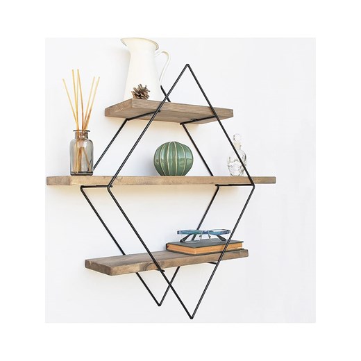 Scandinavia Concept Regał ścienny w kolorze czarno-brązowym - 42 x 62 x 15 cm - id: 7653928 - marki Scandinavia Concept - 179574719 Scandinavia Concept Regał ścienny w kolorze czarno-brązowym - 42 x 62 x 15 cm ze sklepu Limango Polska w kategorii Regały i witryny - zdjęcie 179574719