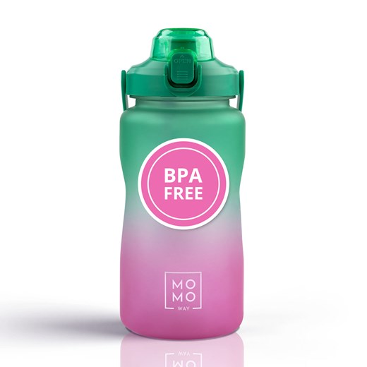 Butelka na wodę 1.5L zielono-różowa | BPA free ze sklepu Sklep SOXO w kategorii Bidony i butelki - zdjęcie 179576376