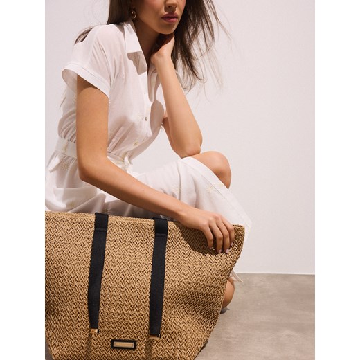 Mohito - Torebka koszyk - beżowy ze sklepu Mohito w kategorii Torby Shopper bag - zdjęcie 179576627