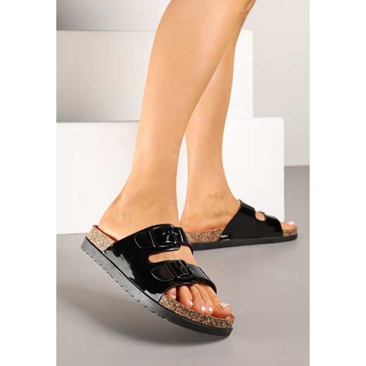 Czarne klapki damskie Renee casual