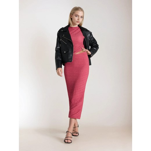 Sinsay - Strukturalna bluzka bez rękawów - różowy Sinsay S Sinsay