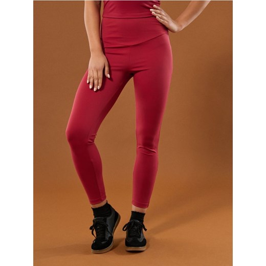 Sinsay - Legginsy sportowe Gym Hard - czerwony ze sklepu Sinsay w kategorii Spodnie damskie - zdjęcie 179579256