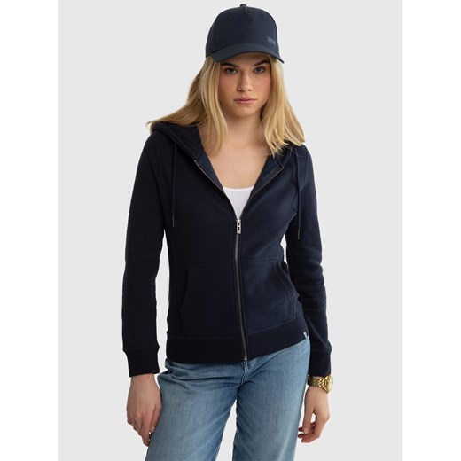 Bluza damska z kapturem granatowa Laurisana 403 ze sklepu Big Star w kategorii Bluzy damskie - zdjęcie 179580278