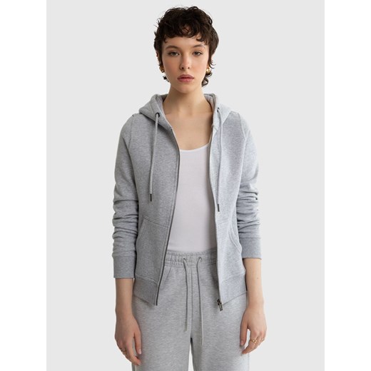 Bluza damska z kapturem szara Laurisana 901 ze sklepu Big Star w kategorii Bluzy damskie - zdjęcie 179580285