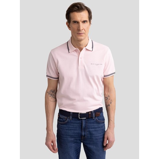 Koszulka męska polo różowa Wladym 600 ze sklepu Big Star w kategorii T-shirty męskie - zdjęcie 179581656