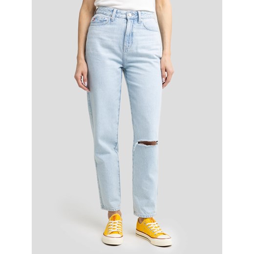 Jeansy damskie mom jeans z dziurą jasnoniebieskie Silla 122 ze sklepu Big Star w kategorii Jeansy damskie - zdjęcie 179582058