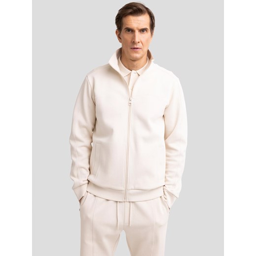 Bluza męska rozpinana ze stójką kremowa Wlador 103 ze sklepu Big Star w kategorii Bluzy męskie - zdjęcie 179582305