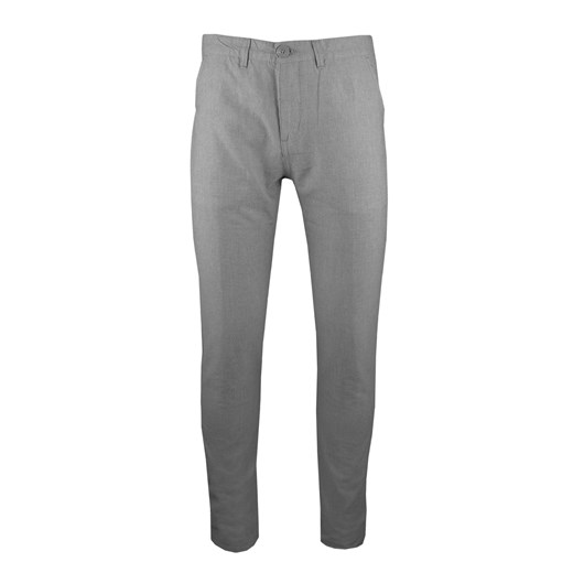Wiosenno-Letnie, Bawełniane Spodnie (Chinos) - Pako Jeans - Popielate SPPJNSjohnsonPP ze sklepu JegoSzafa.pl w kategorii Spodnie męskie - zdjęcie 179585405