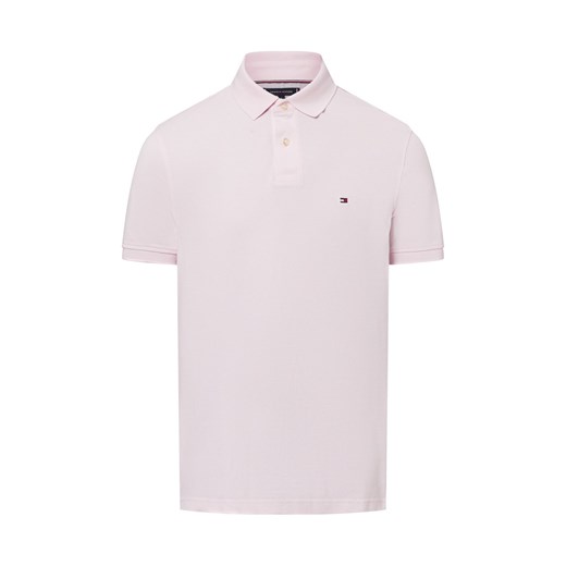 Tommy Hilfiger Męska koszulka polo Mężczyźni Bawełna różowy jednolity ze sklepu vangraaf w kategorii T-shirty męskie - zdjęcie 179585528