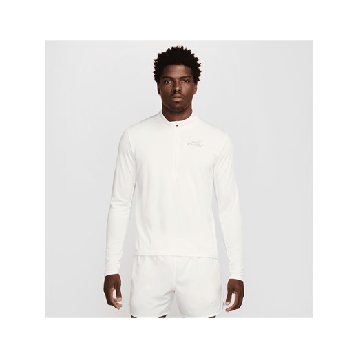 Męska bluza do biegania z zamkiem 1/2 Dri-FIT Nike Pacer Flash - Biel ze sklepu Nike poland w kategorii Bluzy męskie - zdjęcie 179595249