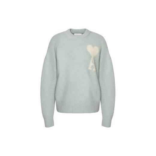 Sweter męski niebieski Ami Paris casualowy na zimę 