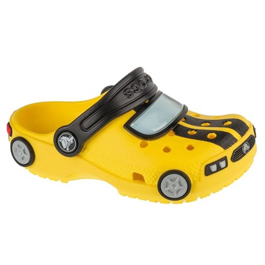Klapki Crocs Classic Iam Race Car Clog T  210991-77J żółte ze sklepu ButyModne.pl w kategorii Klapki dziecięce - zdjęcie 179595818