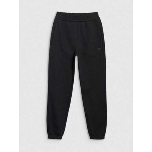 Spodnie dresowe joggery uniseks 4F 4FWSS25TTROU0997 - czarne ze sklepu Sportstylestory.com w kategorii Spodnie męskie - zdjęcie 179596666