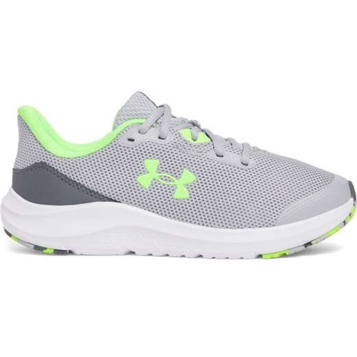 Chłopięce buty do biegania Under Armour UA BGS Pursuit 4 - szare ze sklepu Sportstylestory.com w kategorii Buty sportowe dziecięce - zdjęcie 179596725