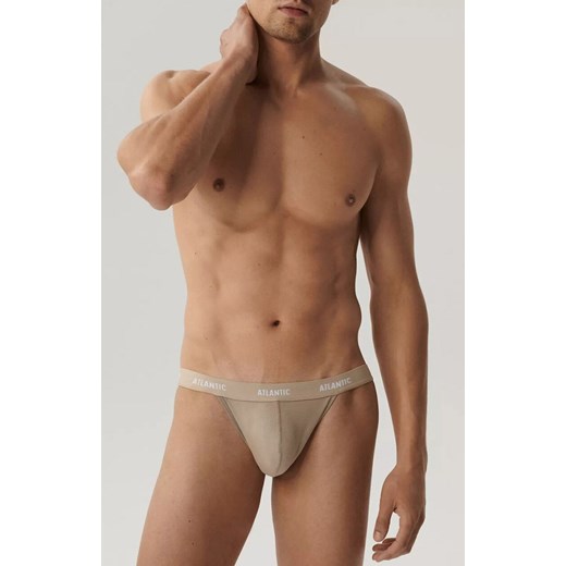Atlantic 3-pack slipy męskie tanga 3BMP-1582-BEŻOWY, Kolor beżowy, Rozmiar L, ATLANTIC ze sklepu Primodo w kategorii Majtki męskie - zdjęcie 179596815