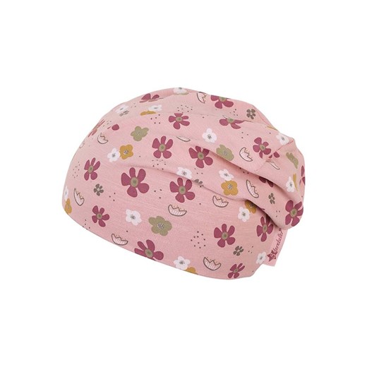 Sterntaler Czapka beanie &quot;Flowers&quot; w kolorze jasnoróżowym ze sklepu Limango Polska w kategorii Czapki dziecięce - zdjęcie 179597726