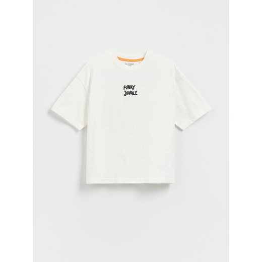 Reserved - T-shirt oversize - złamana biel ze sklepu Reserved w kategorii T-shirty chłopięce - zdjęcie 179599725