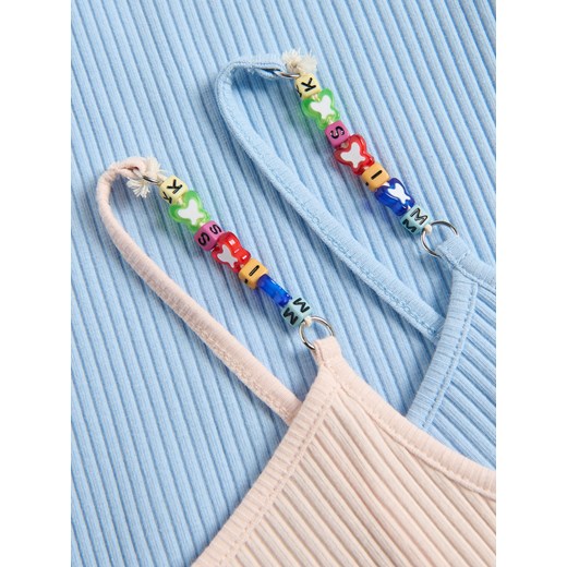 Reserved - Top z ozdobnymi ramiączkami - jasnoniebieski Reserved 122/128 (6-8 lat) Reserved