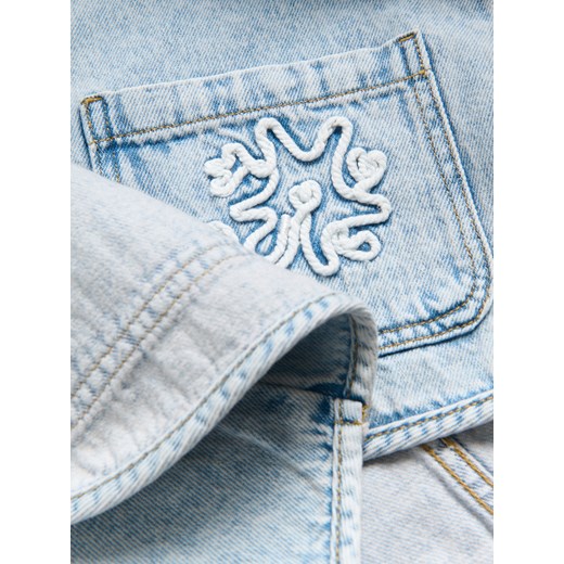 Reserved - Jeansowa kamizelka z aplikacją - niebieski Reserved 158 (12 lat) Reserved